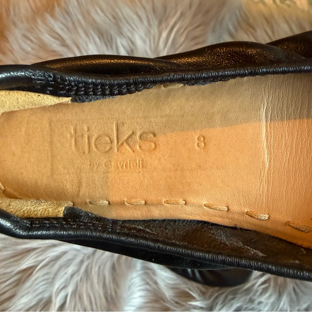 Tieks Black Ballet Flats Size 8 - Picture 3 of 4